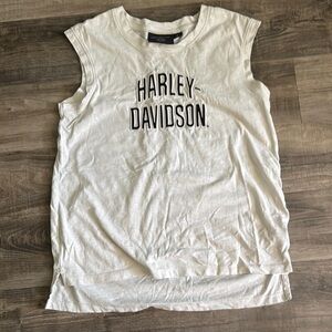 Harley-Davidson White Muscle Tee for Women